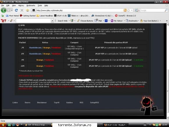 am pus poza asta sa vada uni cat costa o invitatie pa iplay. cu 45 gb upload si 3 luni vip dar na !!