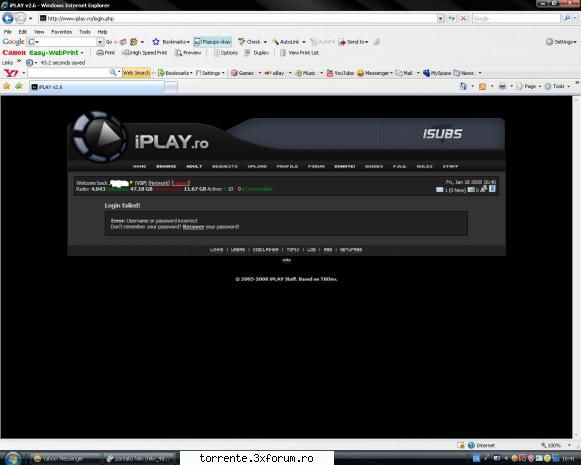 off topic:am o problema cu logare la iplay pls help uitati ce imi arata ca mai am o logare dupa iau